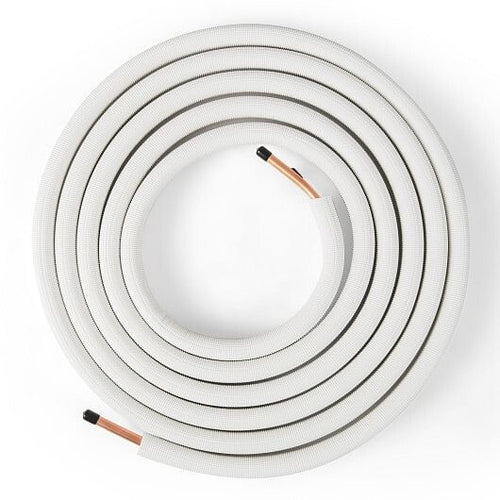 25 Feet Mini Split Line Set with 1/4 Inch and 1/2 Inch O.D. Copper Pipes Tubing