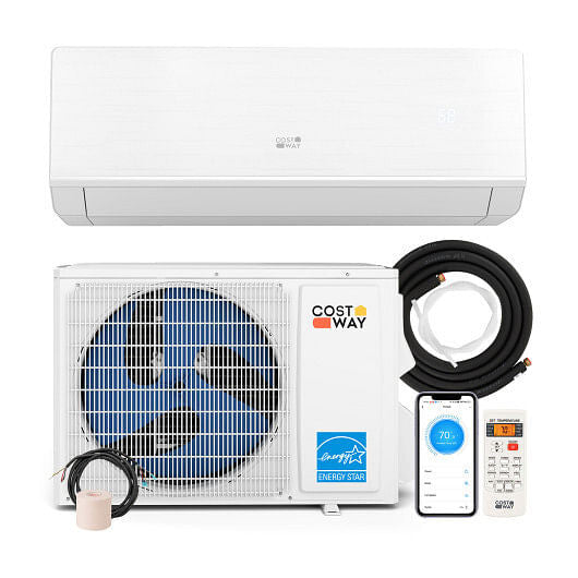 ENERGY STAR Certified 12000 BTU 24 SEER2 208-230V Mini Split Heat Pump Heating at -15F