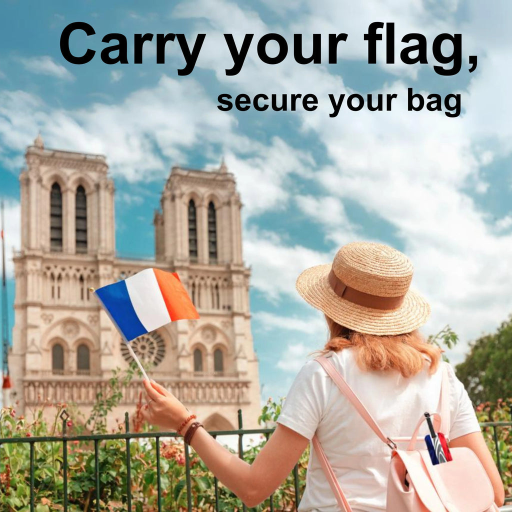 Smart Bag Security Tag - France Flag [Pack 2]