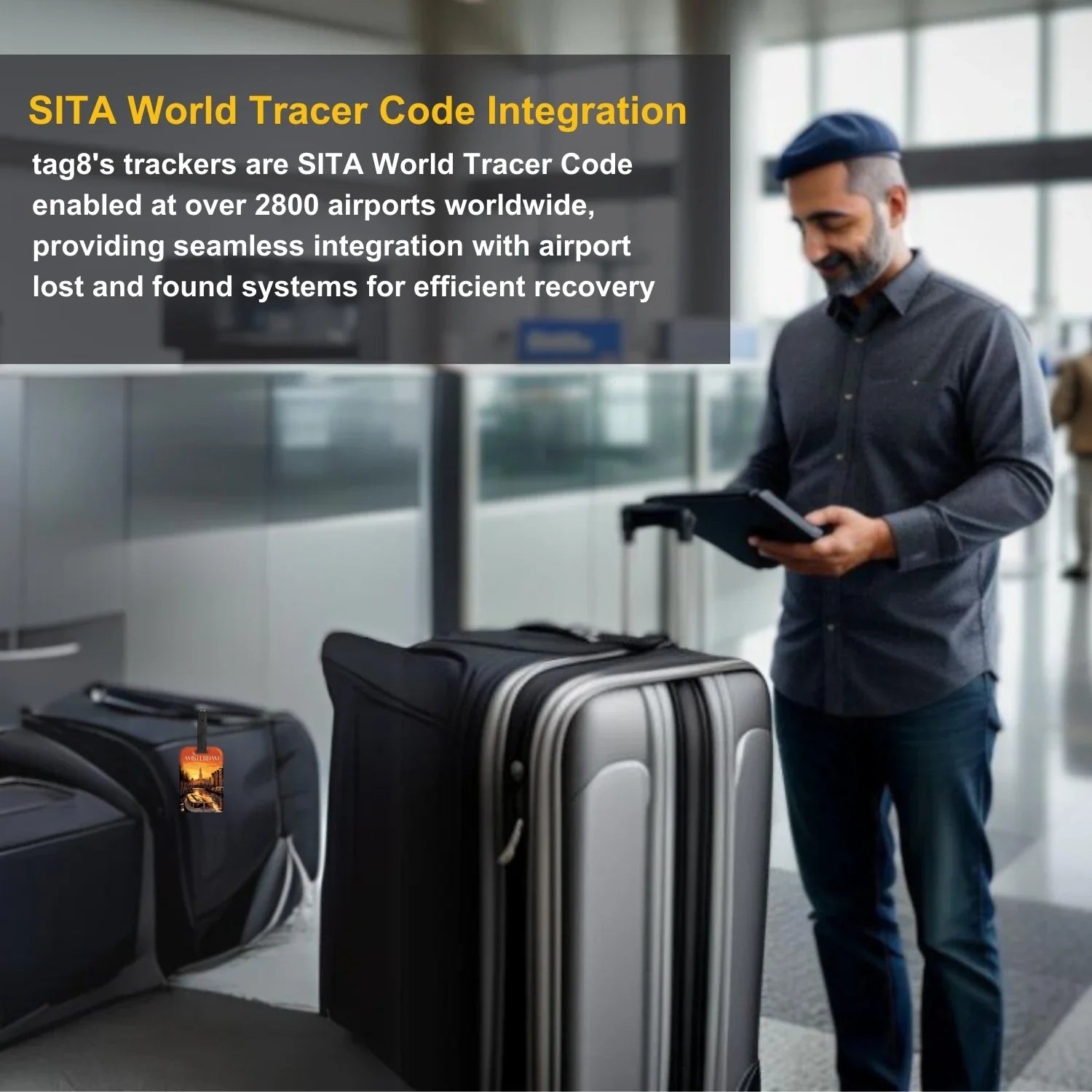 Smart Bag Security Tag - Lisbon [Pack 2]